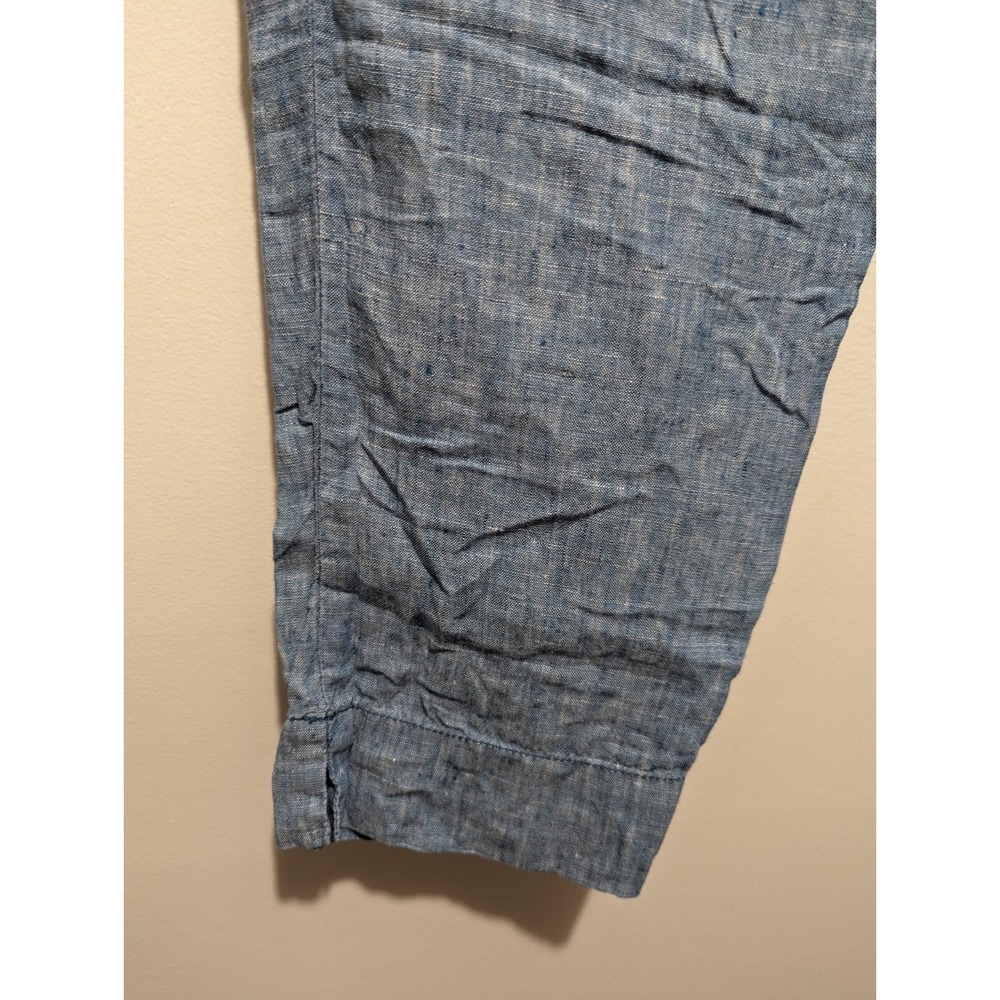 TOAD & CO Horny‎ Toad Linen Lithe Capri Pants Blue Women's Size 6 - Picture 3 of 6